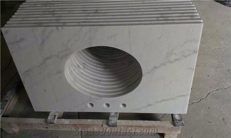Guangxi White Marble Vanity Tops