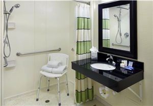 Absolute Black Granite Wall-Hang Vanitytop for Fairfield Inn and Suites