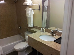 Banjo Shape Granite Vanity Tops with Sink for Howard Johnson by Wyndham