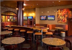 Giallo Fiorito Granite Round Table Tops for Fairfield Inn and Suites