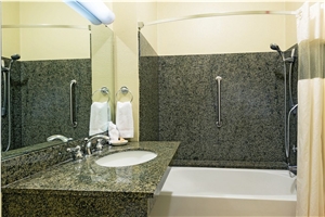 Granite Bathroom Vanitytop and Tub Surround Panel for La Quinta Inn & Suites Granite Bathroom Vanitytop and Tub Surround Panel for La Quinta Inn & Suites