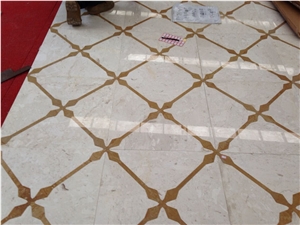 Waterjet Medallions /Crema Marfil Marble Waterjet Medallions / Composite Marble Waterjet Medallions