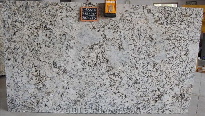 Bianco Satin Slab, Grey Polished Granite Flooring Covering Tiles & Slabs