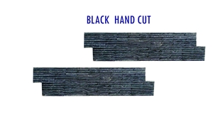 black slate, black Slate Cultured Stone, Wall Cladding, Stacked Stone Veneer