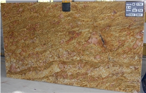 Imperial Gold Granite Tiles & Slabs, Yellow Polished Granite Floor Covering Tiles, Wall Covering Tiles