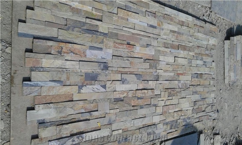 Indian Autumn Slate Ledge Stone, Cultured Stone, Wall Cladding