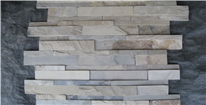 Indian Autumn Slate Ledge Stone, Multicolor Slate Wall Cladding, Stacked Stone Veneer
