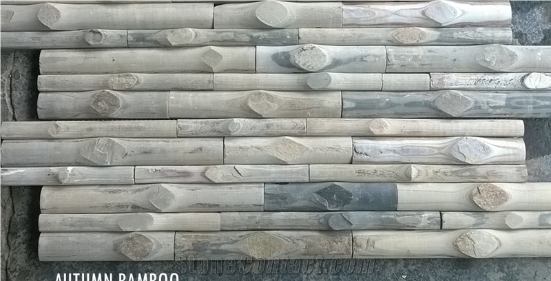 Indian Autumn Slate Ledge Stone, Multicolor Slate Wall Cladding, Stacked Stone Veneer
