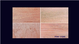 Lime Pink Ledge Stone, Pink Limestone Cultured Stone, Wall Cladding, Veneer