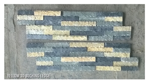 Multi Slate Ledge, Multicolor Slate Wall Cladding, Stacked Stone Veneer