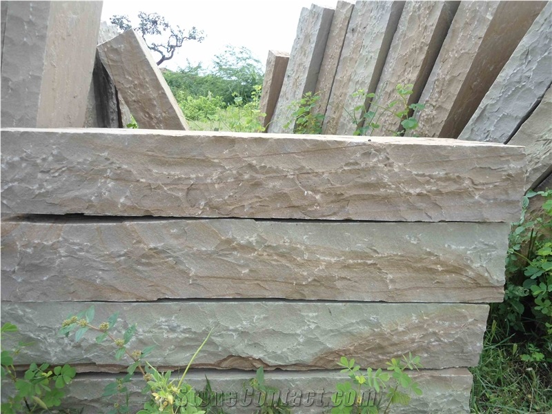 Sandstone Camel Dust Block Steps, Brown Sandstone Kerbstone, Kerb Stone