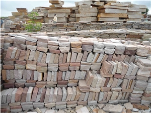 Sandstone Camel Dust Cobbles, Brown Sandstone Cube Stone & Pavers