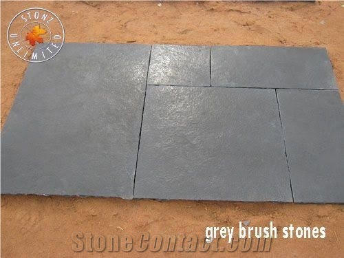 Tandur Blue Brush Polished Limestone Cube Stone & Pavers