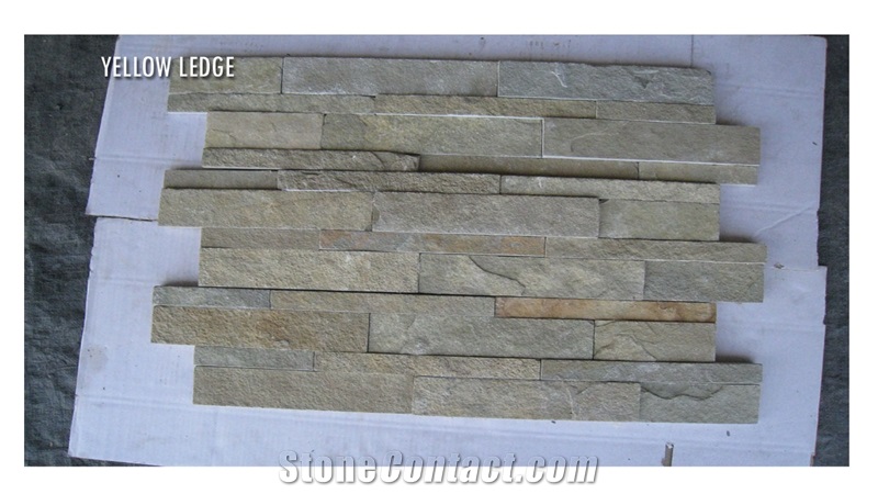 Yellow Limestone Ledge Wall Cladding, Kota Honey Limestone Wall Cladding