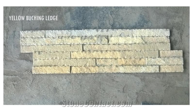 Yellow Limestone Ledge Wall Cladding, Kota Honey Limestone Wall Cladding