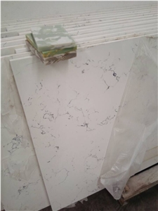 Carrara Pure White Quartz Stone Slab Carrara Pure White Quartz Stone Slab