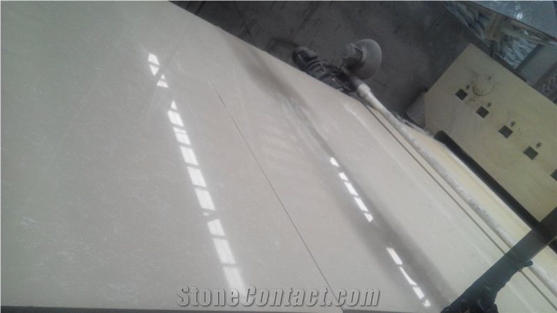 Artificial Beige Marble Slab & Tile for Wall and Floor