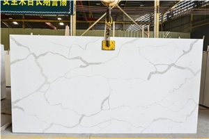 Calacata Quartz Stone Slabs, China White Quartz Stone Slabs