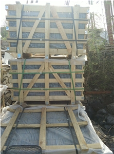 China Black Quartzite Natural Split Slabs & Tiles