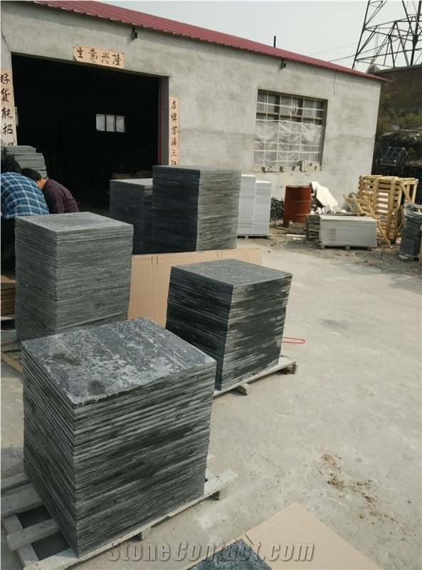 China Black Quartzite Slabs & Tiles, Quartzite Floor Tiles, Quartzite Wall Tiles