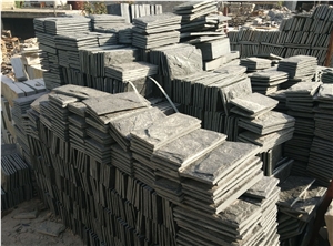 China Black Quartzite Tiles Natural Split