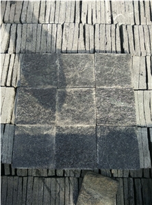 China Natural Black Quartzite Tiles & Slabs, Natural Split China Natural Quartzite