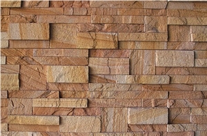 China New Rainbow Sandstone Flagstone, Sandstone Flagstone Wall, Sandstone Pavers