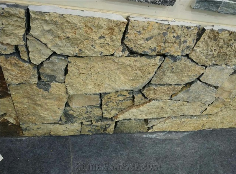 Chinese Yellow Limestone Cultured Stone for Wall Stone
