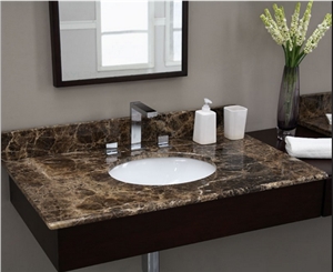 Dark Emperador Marble Bathroom Countertop Hot Sale