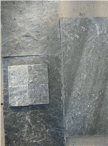 Dark Grey Quartzite Slabs & Tiles, China Grey Quartzite