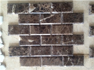 Dark Marble Mosaic Tiles, Brown Marble Mosaic Dark Marble Mosaic Tiles, Brown Marble Mosaic