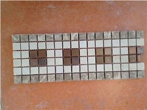 Dark Marble Mosaic Tiles, Brown Marble Mosaic