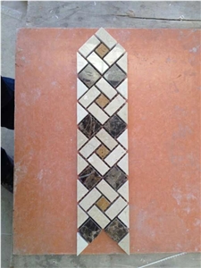 Dark Marble Mosaic Tiles, Brown Marble Mosaic