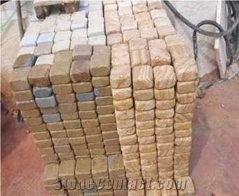 Double Color Sandstone Cultured Stone, China Yellow Sandstone Wall Cladding