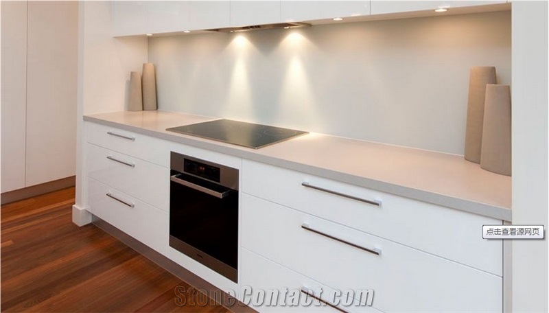 Engineered Quartz Kitchen Countertops/Pure White Quartz Stone Countertop/Pure White Quartz Kithen Island Top