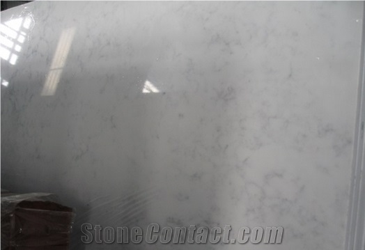 Engineered Quartz Stone Tile & Slab, Carrara Venato, Statuarrio, Marble-Like Quartz