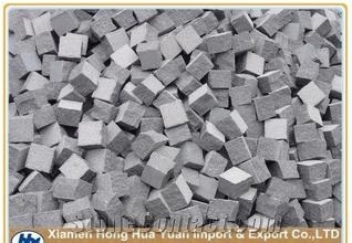 G654 Padang Dark Grey Granite Cube/Cobble/Paving Stone, G654 Granite Cube Stone & Pavers