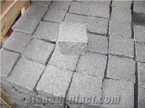 G654 Padang Dark Grey Granite Cube/Cobble/Paving Stone, G654 Granite Cube Stone & Pavers