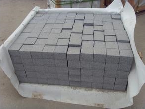 G654 Padang Dark Grey Granite Cube/Cobble/Paving Stone, G654 Granite Cube Stone & Pavers