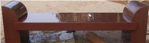 Garden Bench and Table, Yellow Sandstone Bench, Sandstone Garden Bench