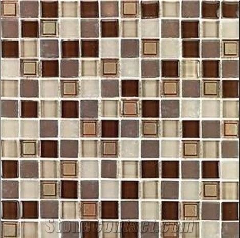 Glass Mosaic Tile Suitable for Swimming Pool 20*20mm Mda346