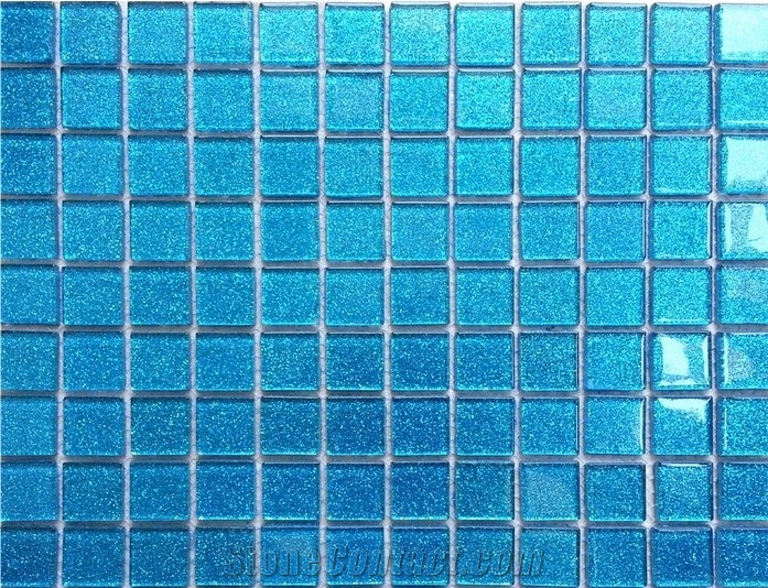 Gold Color Glass Mosaic Tile Wholesale Price for Swimming Pool Glass Tile
