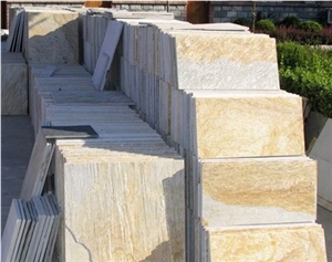 Golden Honey Flooring Tiles, Cheap Price Nature Stone Golden Quartzite Tiles & Slabs