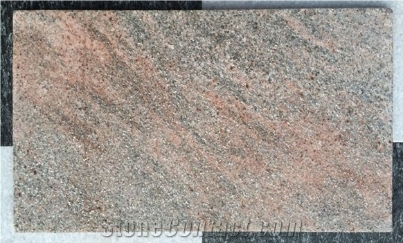 Hot Sale Natural Quartzite Tile, Flamed Pink and Grey Quartzite Floor Tiles