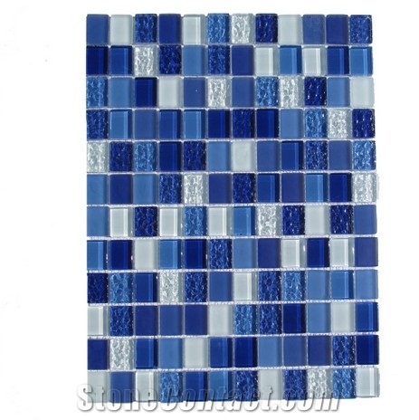 Mb Chinese Glass Mosaic Tile for Pool Blue Mosaic Tile Wholesale Cheap Swimming Pool Tile