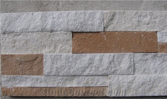 Mix Sandstone Cultured Stone, White and Yellow Sandstone Cultured Stone
