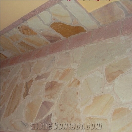 Modak Yellow Sandstone Flagstone, Pool Terrace
