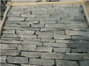 Natural Stone Wall Panel, China Natural Grey Quartzite Corner Stone