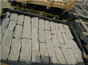 Natural Stone Wall Panel, China Natural Grey Quartzite Corner Stone