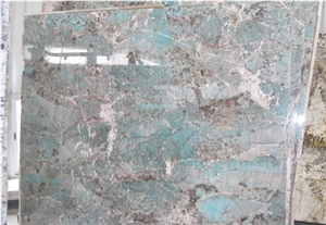Ocean Ice Blue Quartzite Slabs, Amazon Green Quartzite Slabs, Blue Luxury Stone